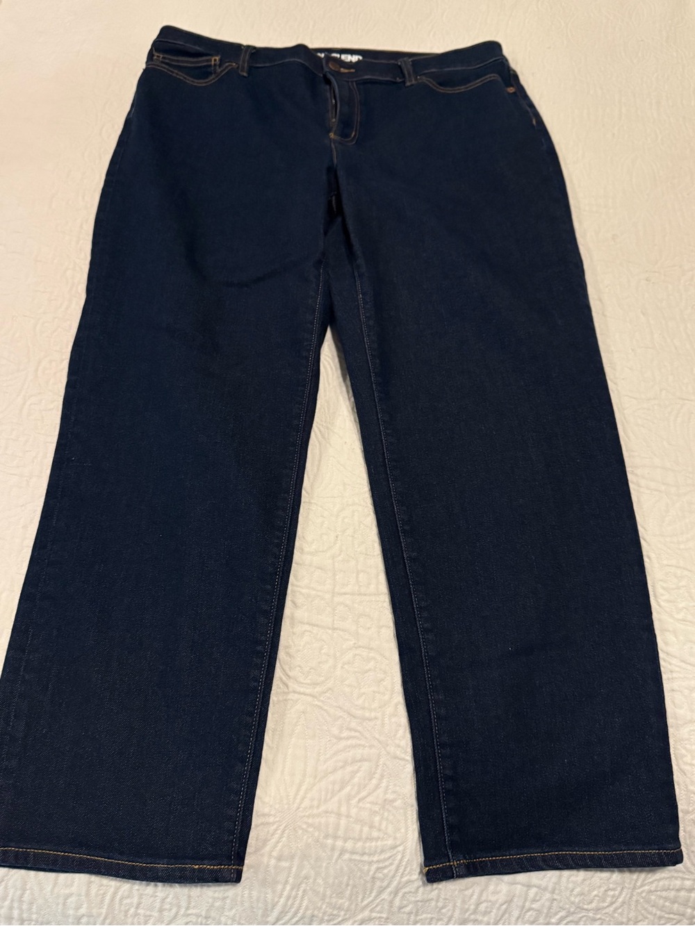 Lands End dark wash straight leg jeans 16 petite 16P